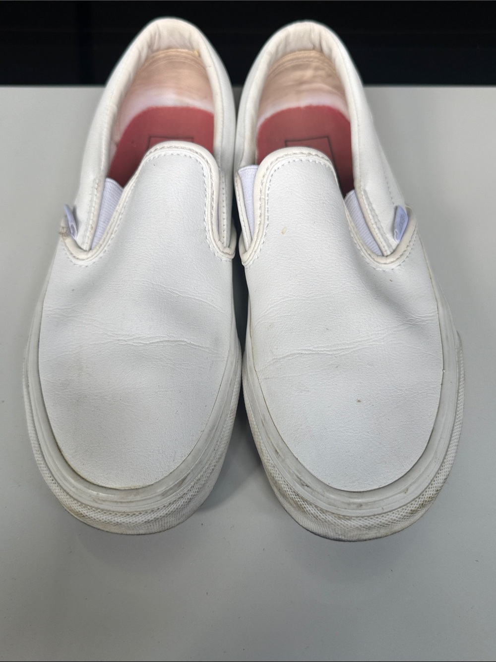 Vans White Slip-On Sneakers